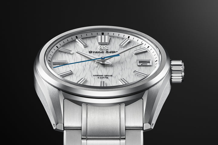 Grand Seiko SLGA009 low-angle case and dial detail