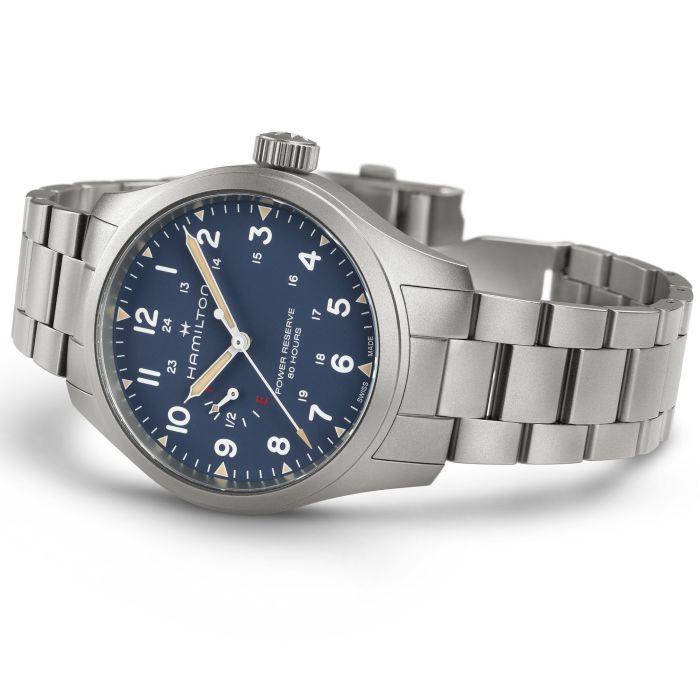 Hamilton Khaki Field Mechanical Power Reserve 40 mm H69509140 – bracelet view