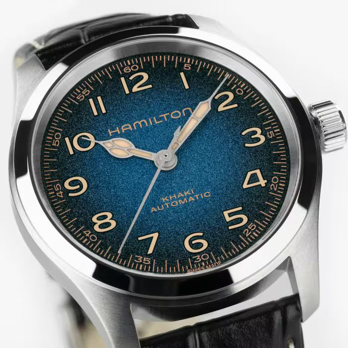 Hamilton Khaki Field Murph H70405740 case and strap detail