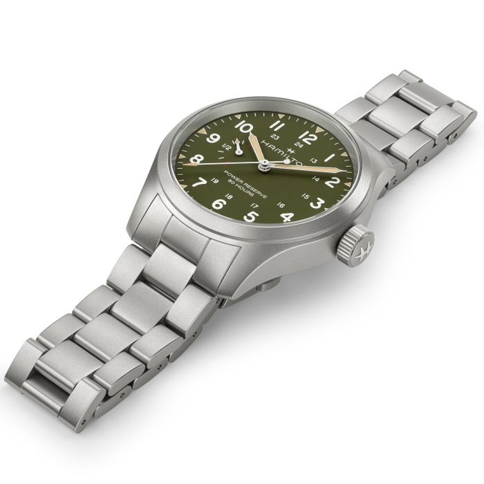 Hamilton Khaki Field Power Reserve 40mm H69509160 laid flat