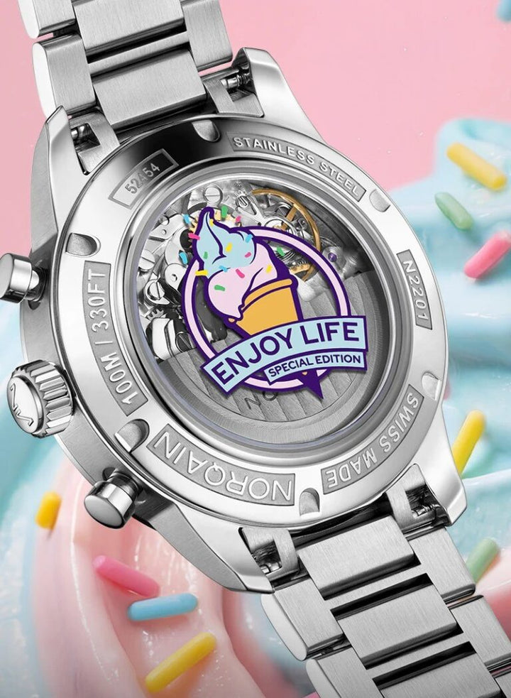 NORQAIN Freedom Chrono Enjoy Life "Sprinkles" Strawberry N2201.19S04.K01.S01
