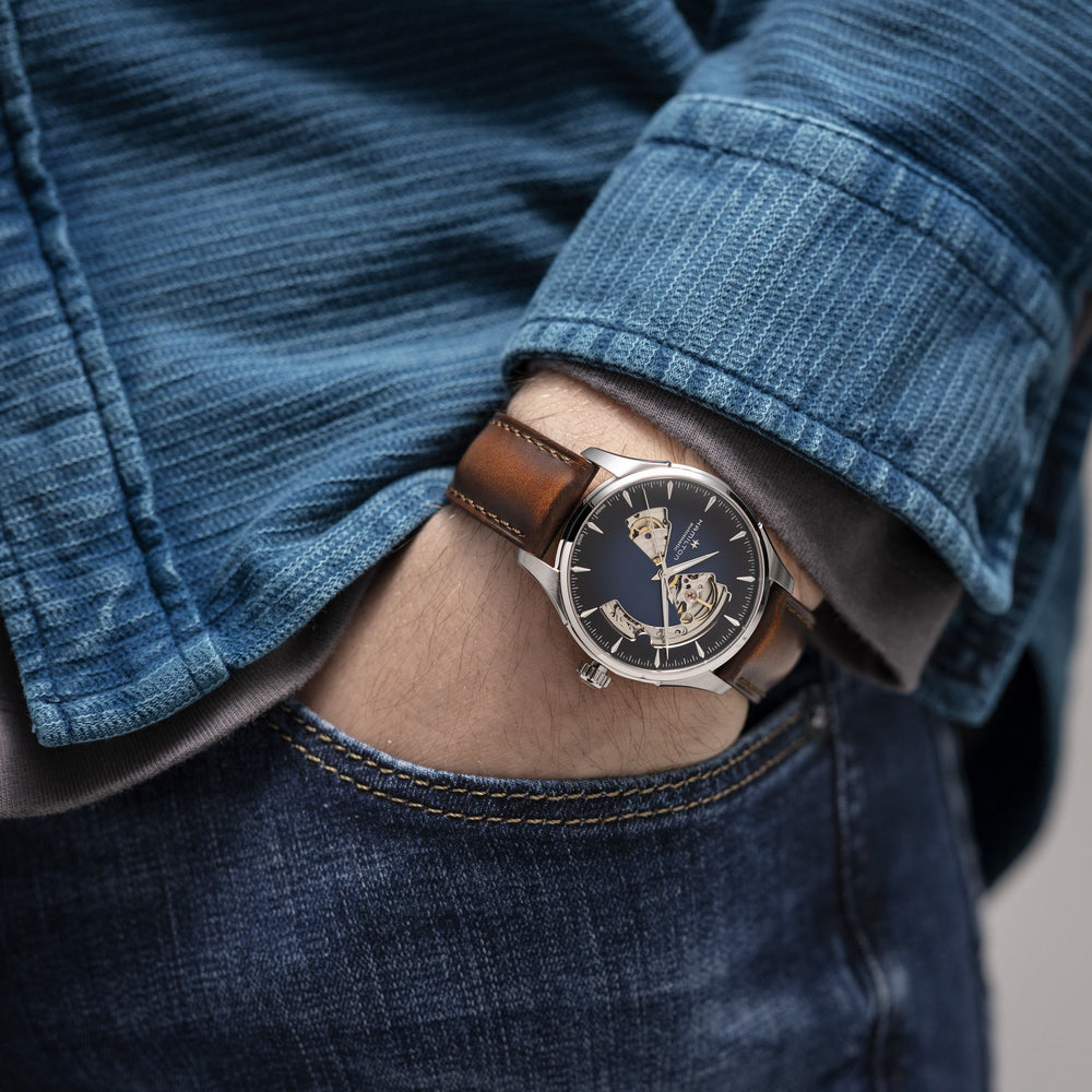 Hamilton Jazzmaster Open Heart Auto 40 mm H32675540 worn on wrist