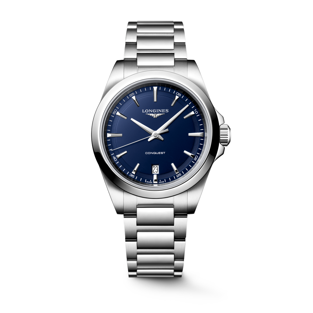 Longines Conquest Quartz 38mm blue dial watch L3.750.4.92.6