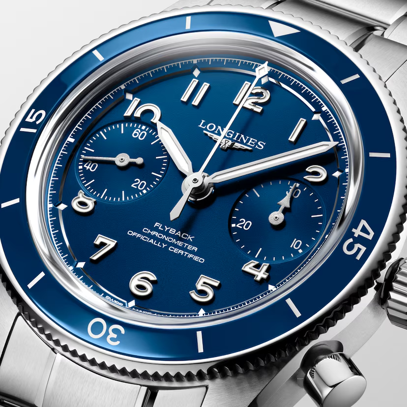 Longines Spirit Pilot Flyback L3.721.4.93.6 dial detail