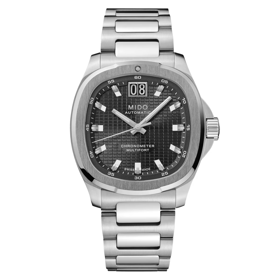 MIDO Multifort TV Big Date Chronometer 39.2 x 40mm Black Dial M049.567.11.051.00 – front view