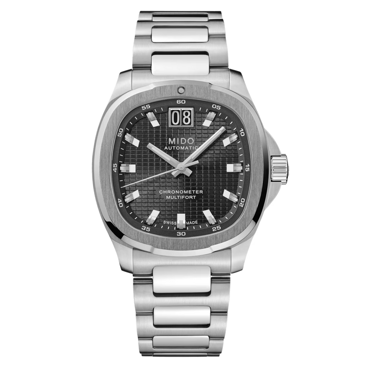 MIDO Multifort TV Big Date Chronometer 39.2 x 40mm Black Dial M049.567.11.051.00 – front view