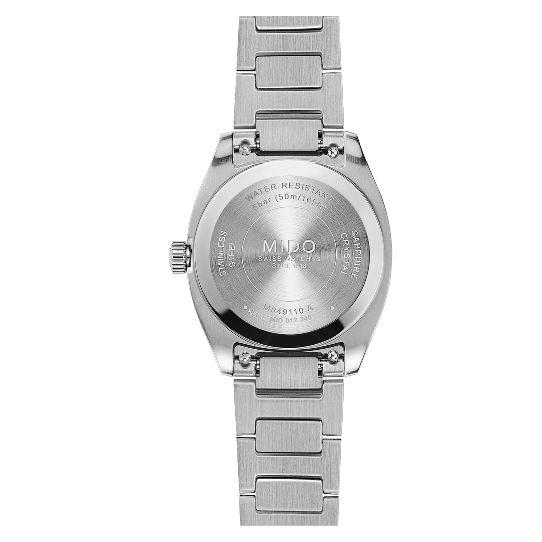 MIDO Multifort TV 28 Quartz 27.6 x 28 mm M049.110.11.116.00 case back