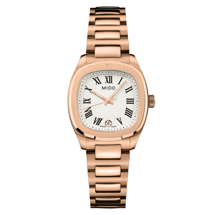 MIDO Multifort TV 28 Quartz 27.6 x 28 mm M049.110.33.263.00 front view