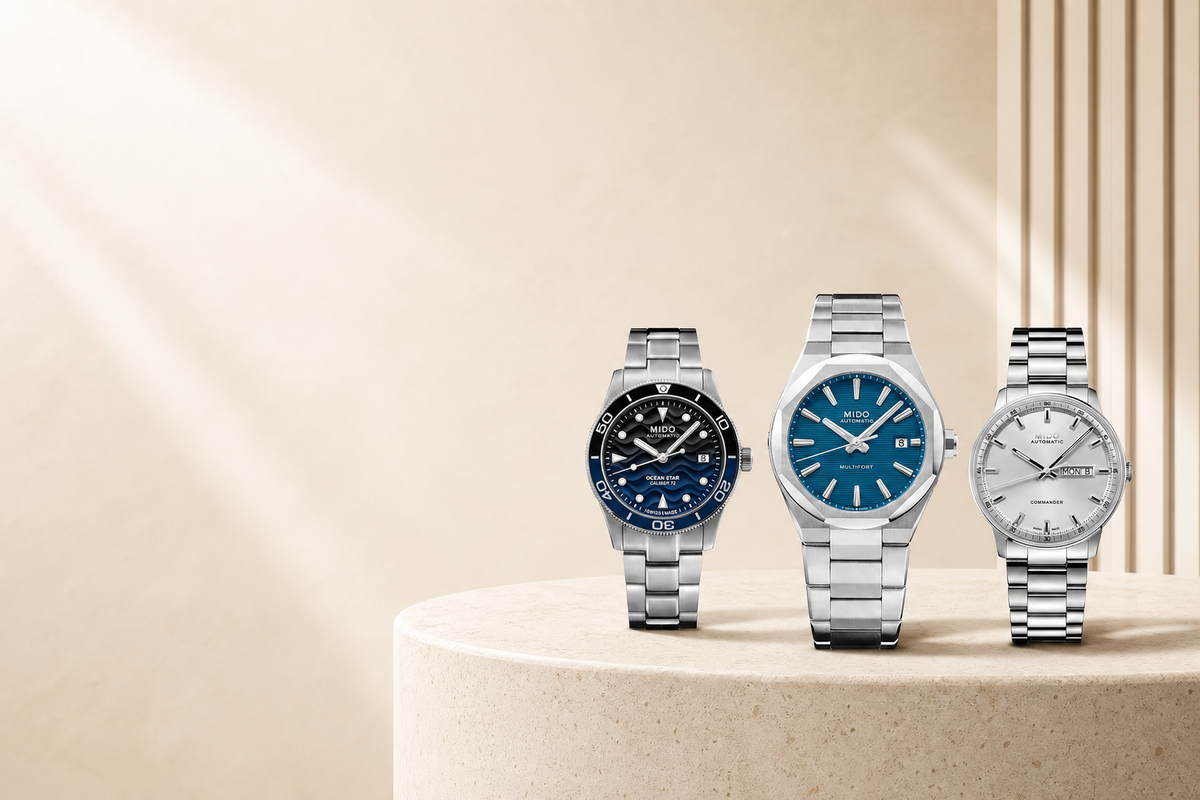 MIDO watches collection featuring Multifort, Ocean Star and Commander models