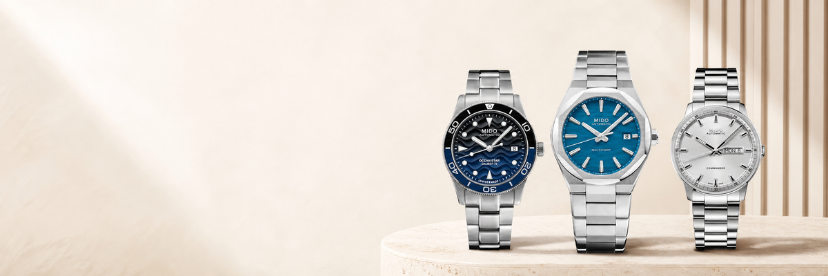 MIDO watches collection featuring Multifort, Ocean Star and Commander models