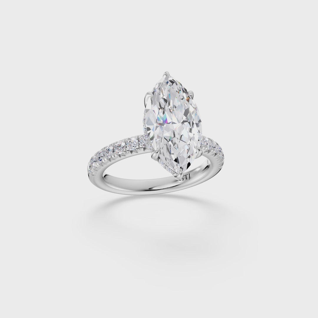 Pavé Lab Grown Diamond Engagement Ring