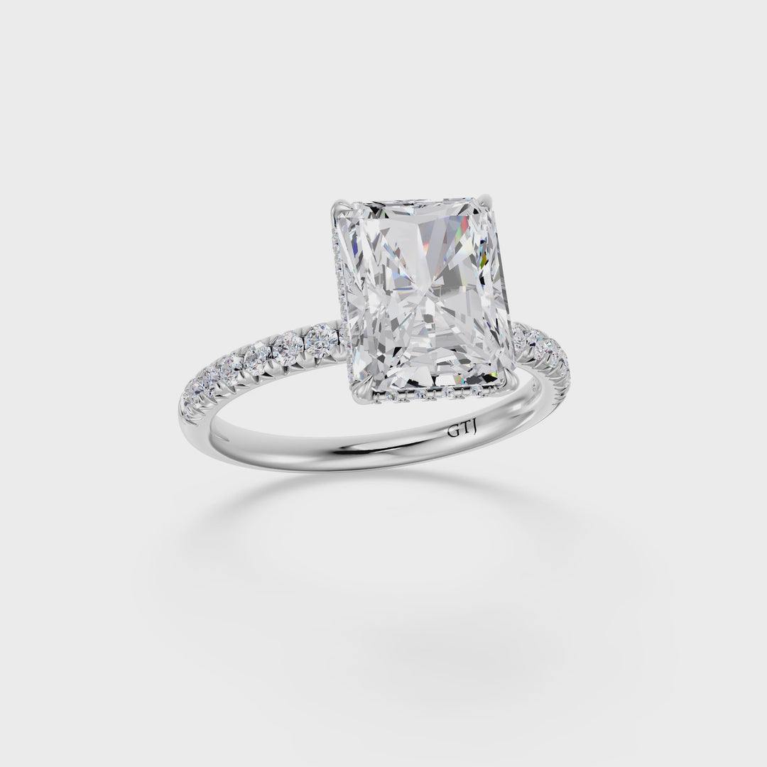 Pavé Lab Grown Diamond Engagement Ring