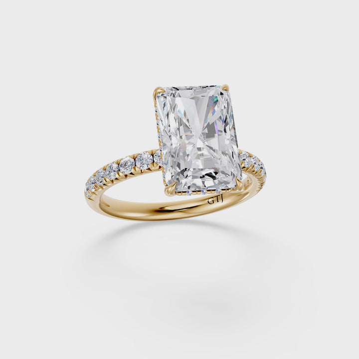Pavé Lab Grown Diamond Engagement Ring