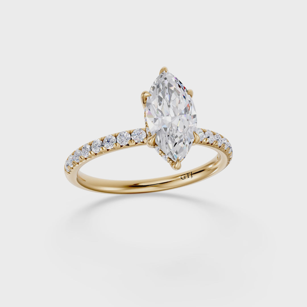 Pavé Lab Grown Diamond Engagement Ring