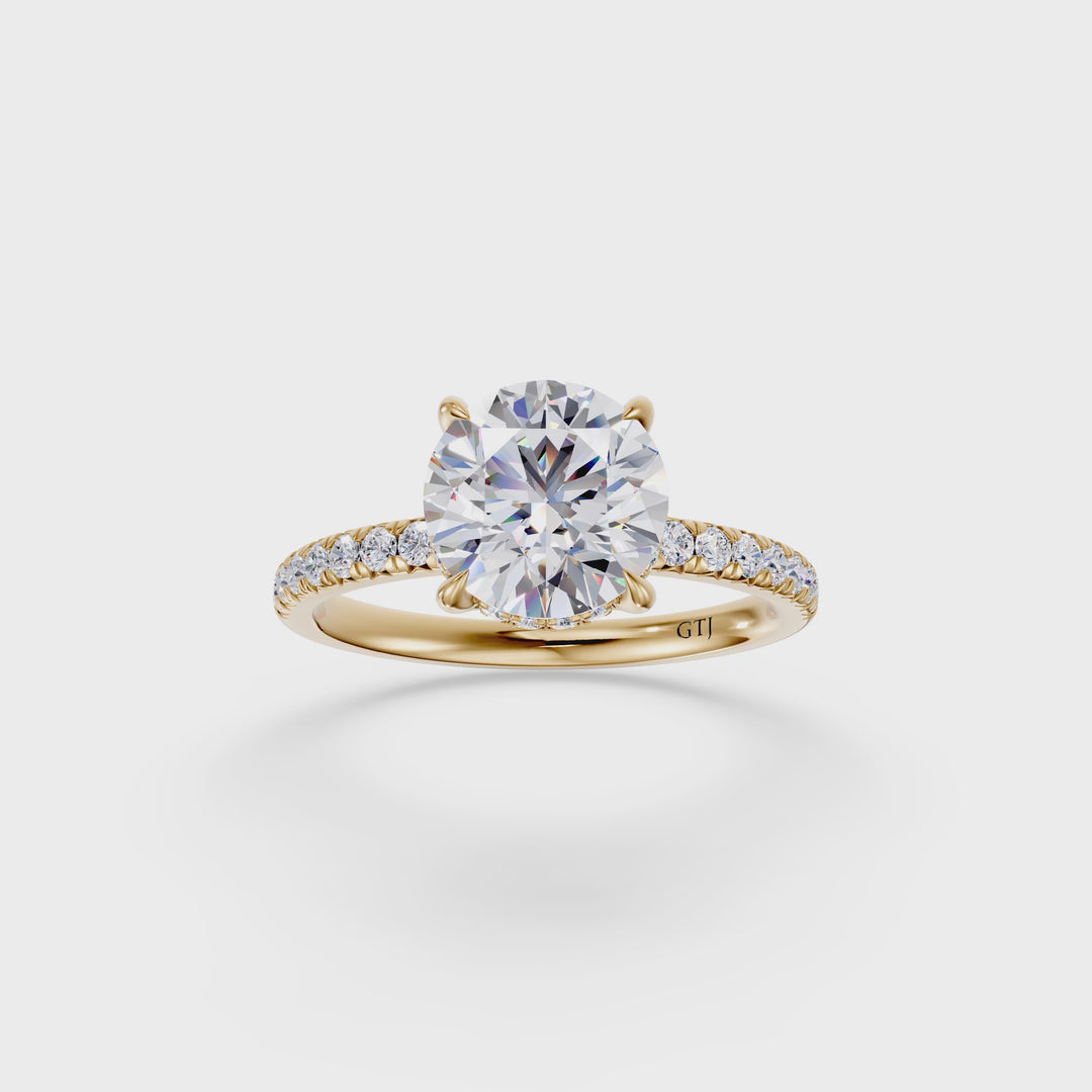 Pavé Lab Grown Diamond Engagement Ring