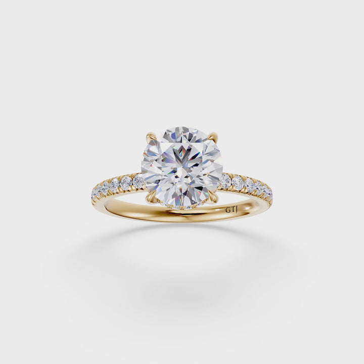 Pavé Lab Grown Diamond Engagement Ring