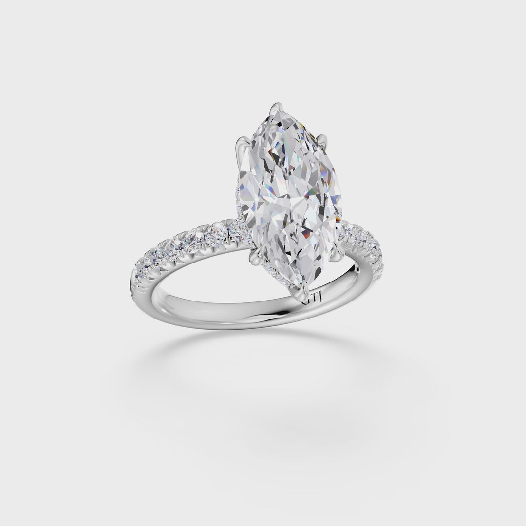 Pavé Lab Grown Diamond Engagement Ring