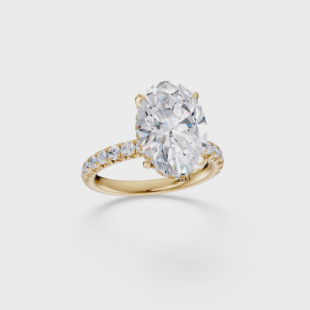 Pavé Lab Grown Diamond Engagement Ring