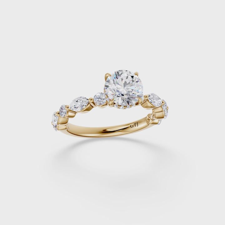 Stylish Lab Grown Diamond Engagement Ring