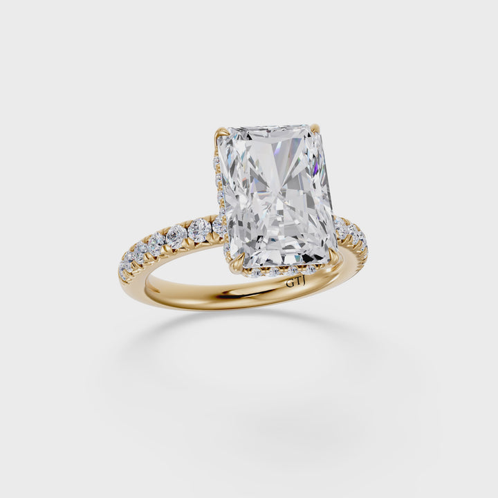 Pavé Lab Grown Diamond Engagement Ring