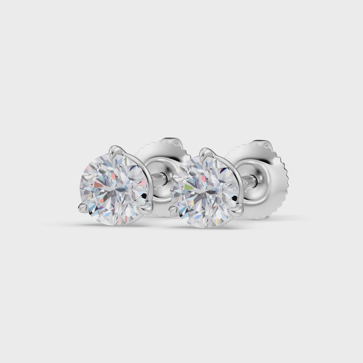 Classic Martini Screwback Lab Grown Diamond Stud Earrings