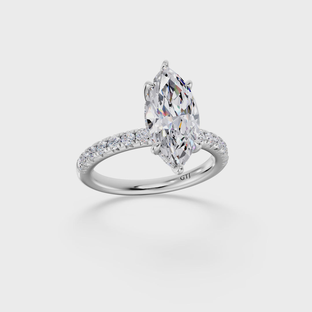 Pavé Lab Grown Diamond Engagement Ring