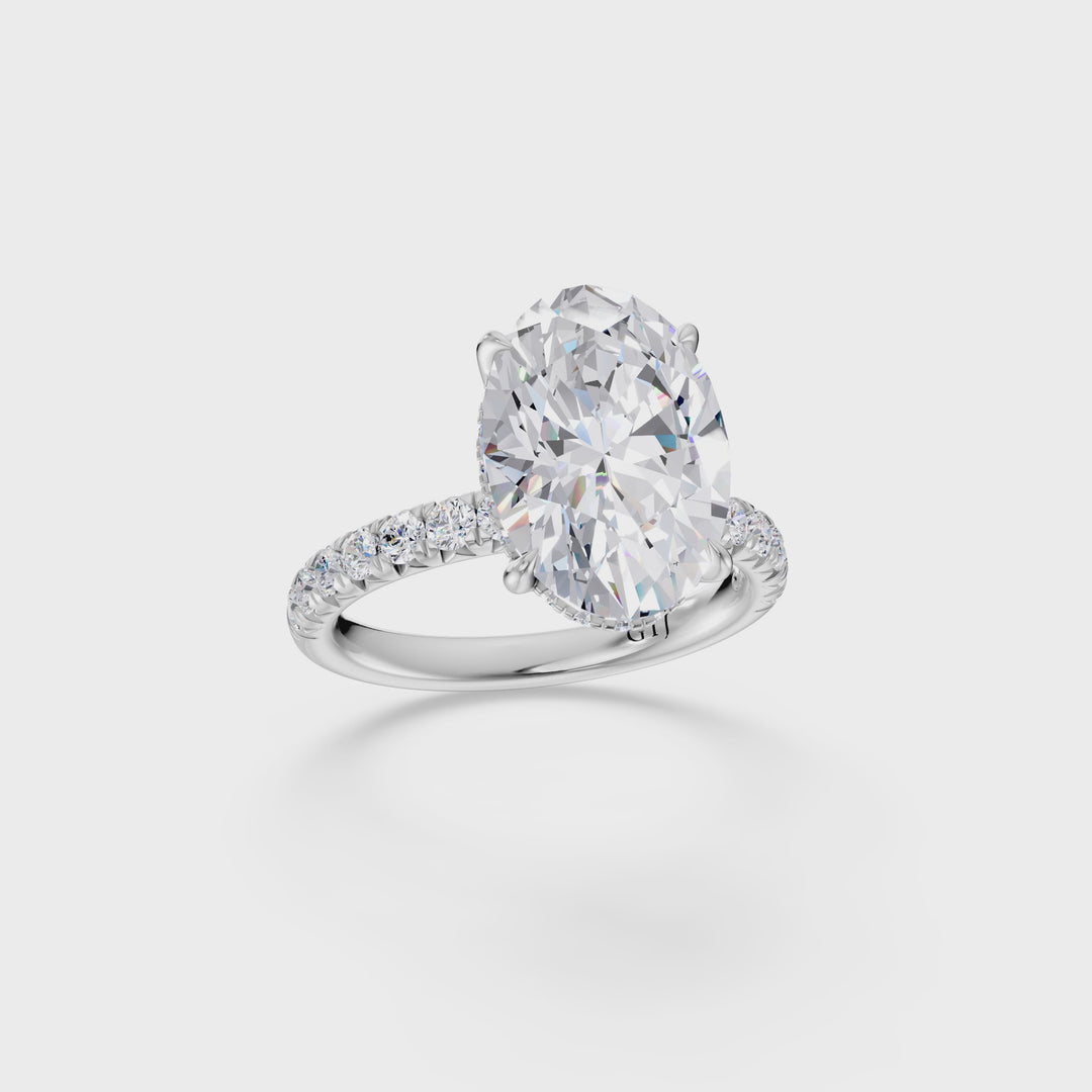 Pavé Lab Grown Diamond Engagement Ring
