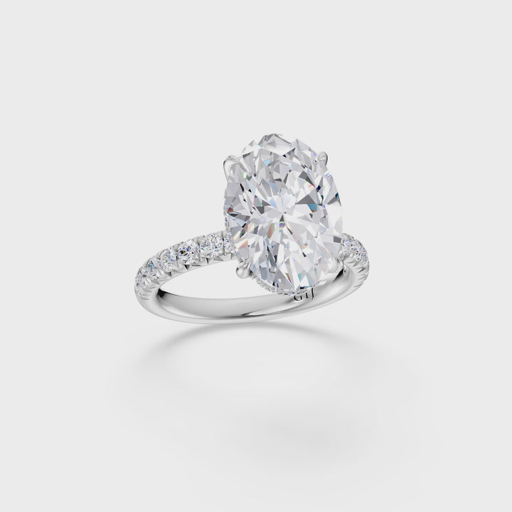 Pavé Lab Grown Diamond Engagement Ring