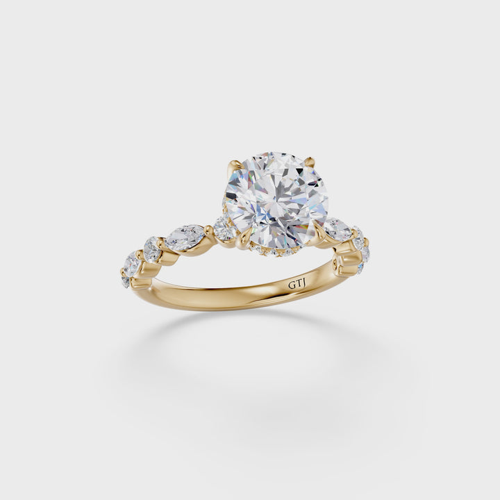 Stylish Lab Grown Diamond Engagement Ring