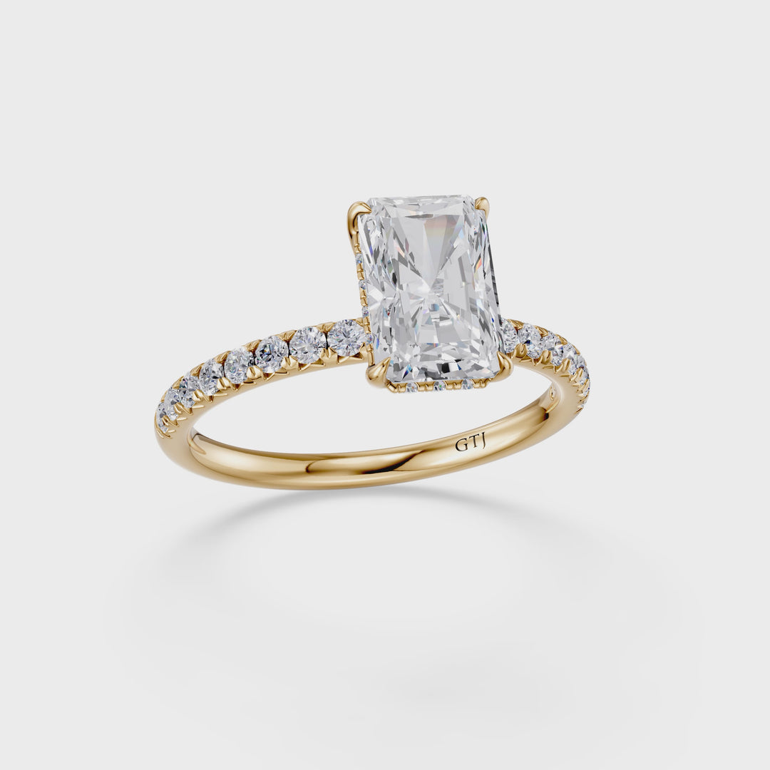 Pavé Lab Grown Diamond Engagement Ring