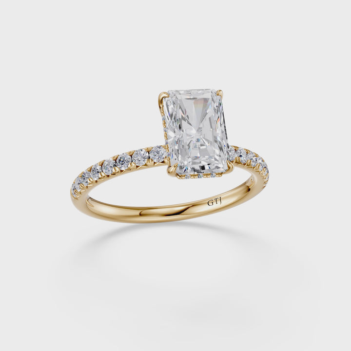 Pavé Lab Grown Diamond Engagement Ring