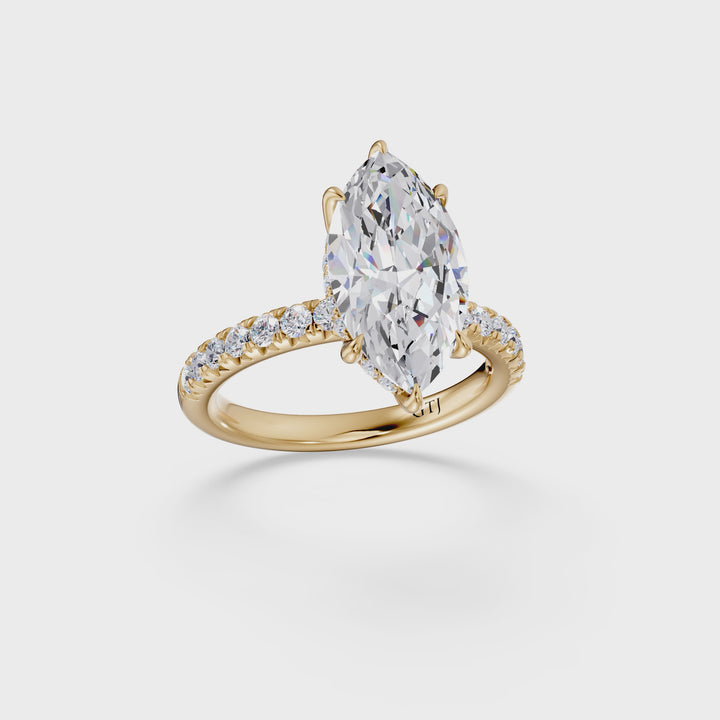 Pavé Lab Grown Diamond Engagement Ring