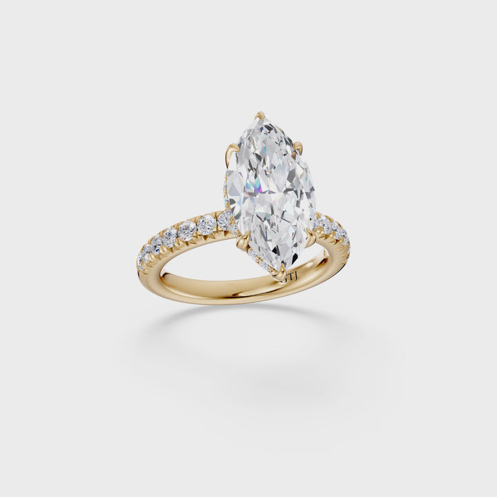 Pavé Lab Grown Diamond Engagement Ring