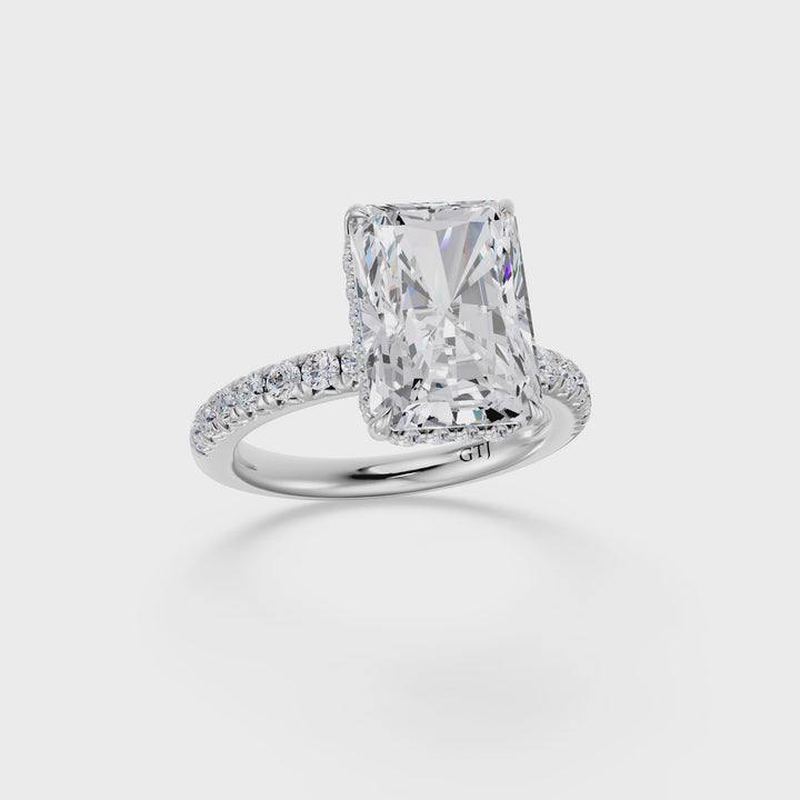 Pavé Lab Grown Diamond Engagement Ring