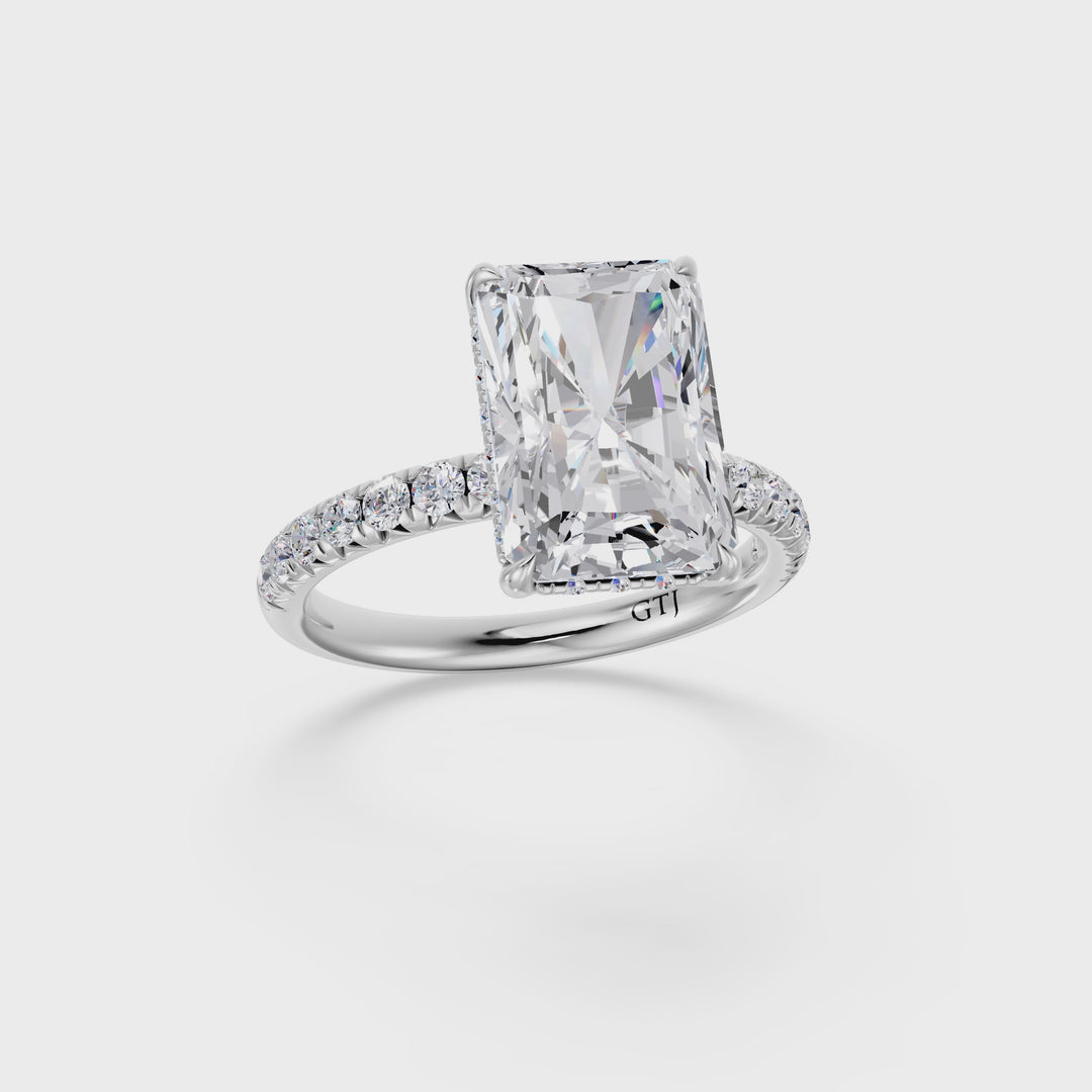 Pavé Lab Grown Diamond Engagement Ring