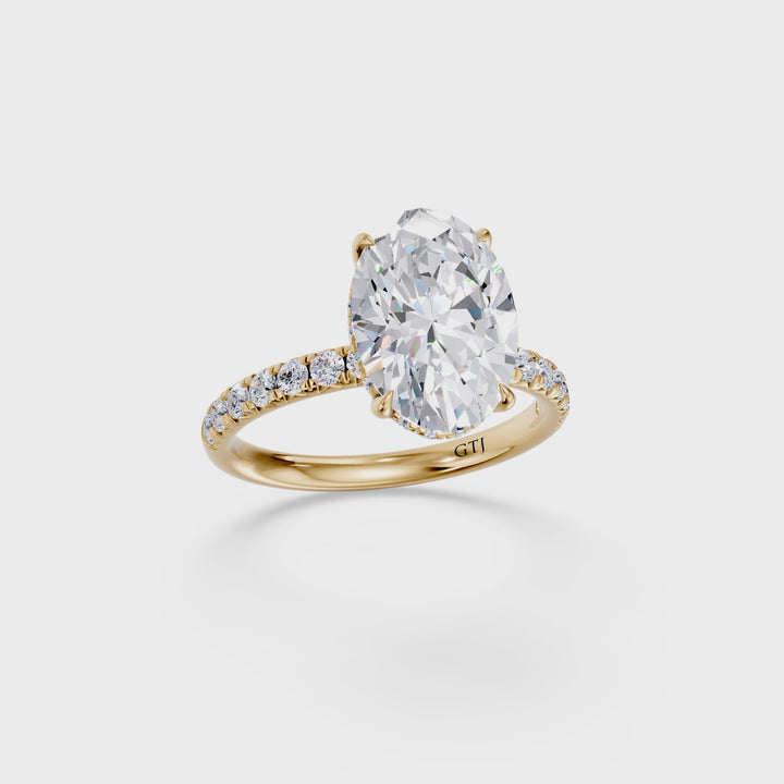 Pavé Lab Grown Diamond Engagement Ring