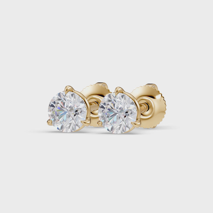 Classic Martini Screwback Lab Grown Diamond Stud Earrings