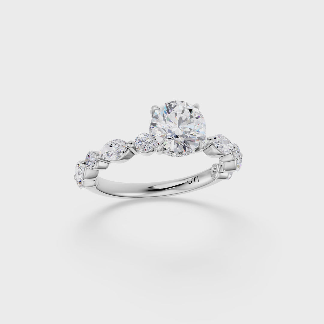 Stylish Lab Grown Diamond Engagement Ring