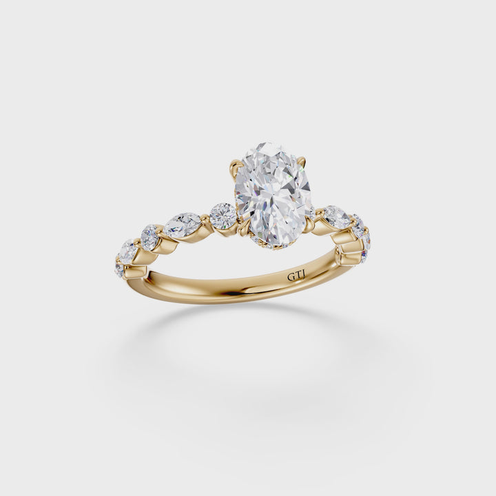 Stylish Lab Grown Diamond Engagement Ring