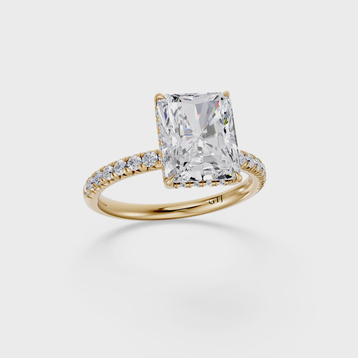 Pavé Lab Grown Diamond Engagement Ring