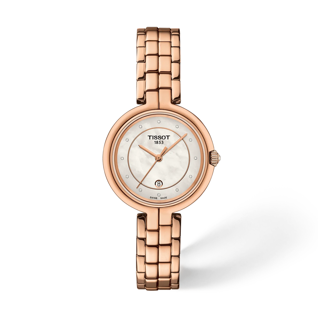 Front view of the Tissot Flamingo 30mm T094.210.33.116.02