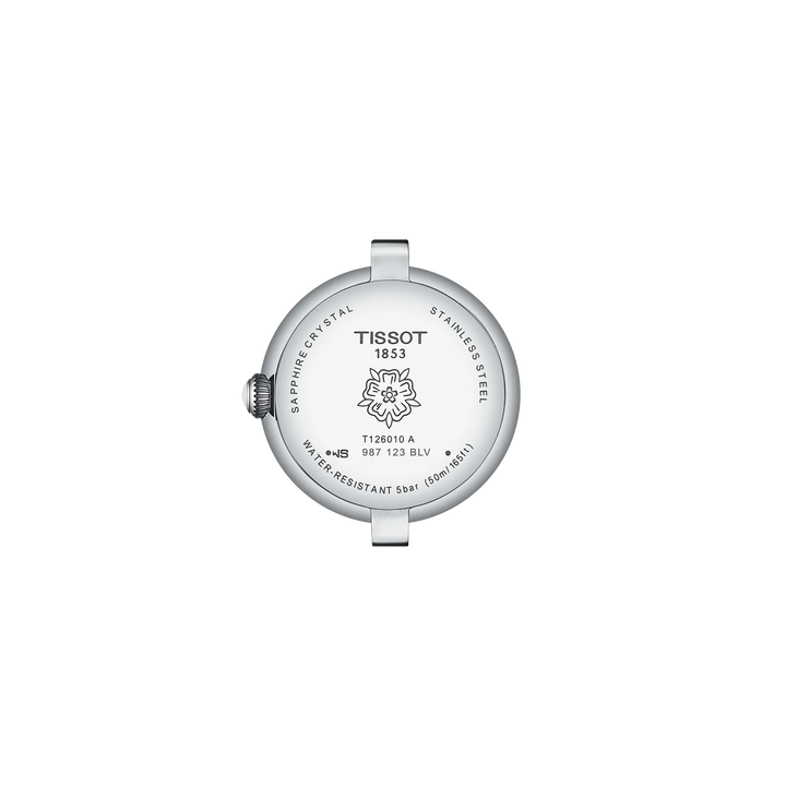 Back view of the watch case Tissot Bellissima 26mm, reference T126.010.11.013.00