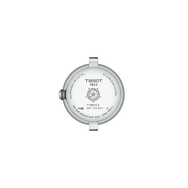 Back view of the watch case Tissot Bellissima 26mm, reference T126.010.11.133.00