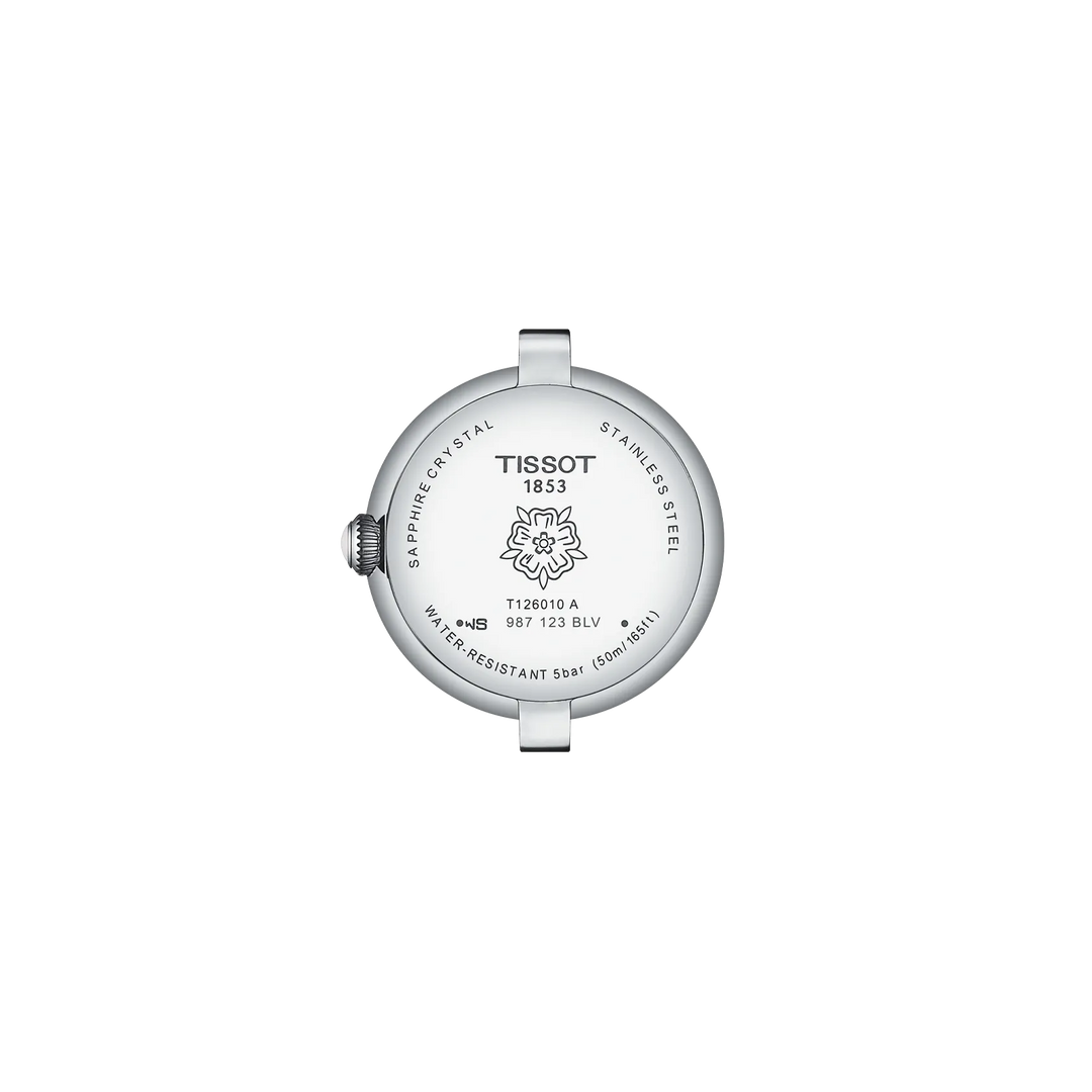 Back view of the watch case Tissot Bellissima 26mm, reference T126.010.16.013.00
