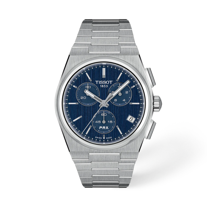 Tissot PRX Quartz Chronograph 41mm Blue Dial T137.417.11.041.00 – front view
