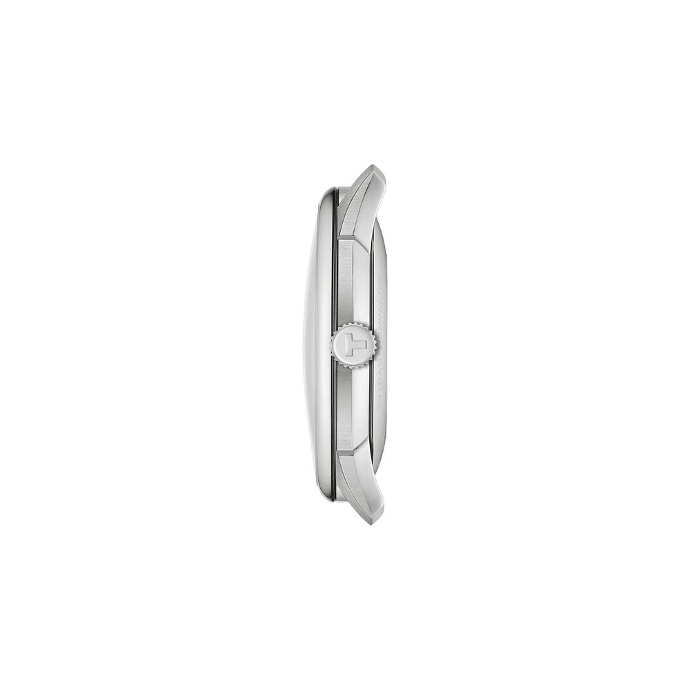 Profile view of the watch case Tissot Chemin Des Tourelles 42mm, reference T139.407.11.048.00
