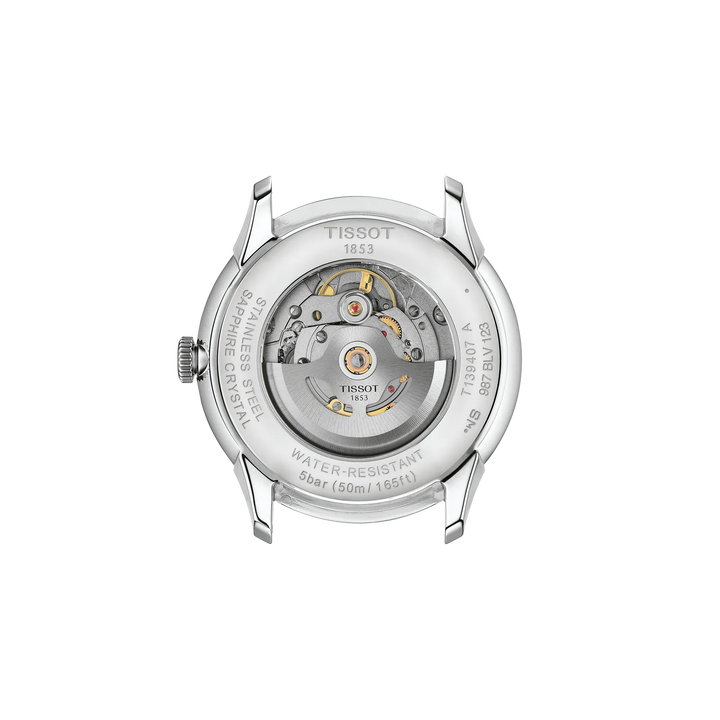 Back view of the watch case Tissot Chemin Des Tourelles 42mm, reference T139.407.11.048.00