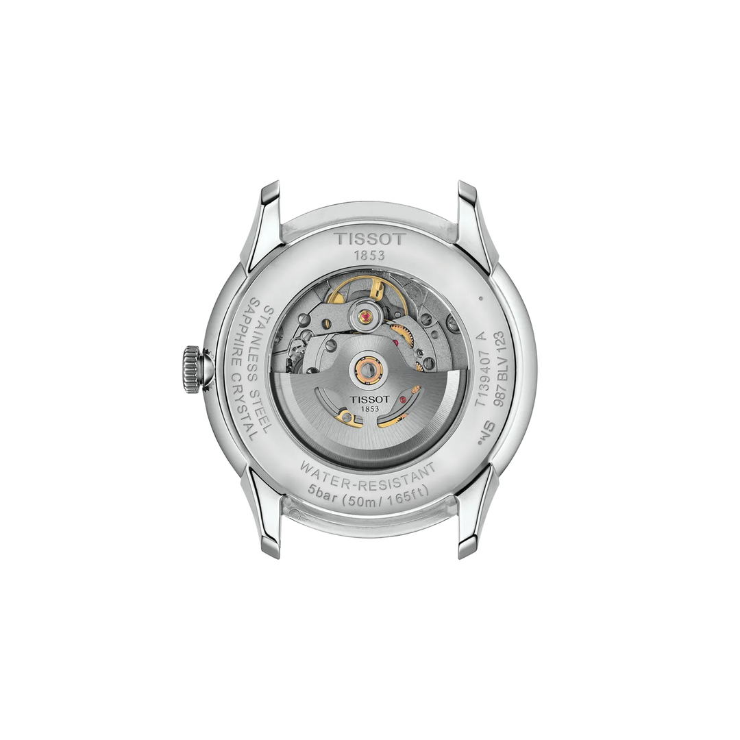 Back view of the watch case Tissot Chemin des Tourelles 42mm, reference T139.407.11.091.00