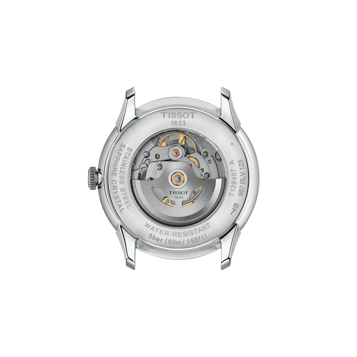 Back view of the watch case Tissot Chemin des Tourelles 42mm, reference T139.407.11.091.00