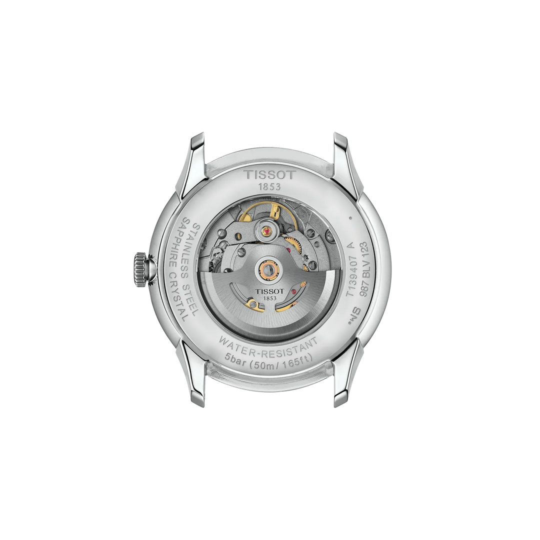 Back view of the watch case Tissot Chemin des Tourelles 42mm, reference T139.407.16.041.00
